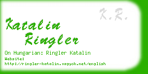 katalin ringler business card